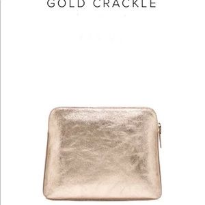 India Hicks - Insider Bag - Gold Clutch - Leather